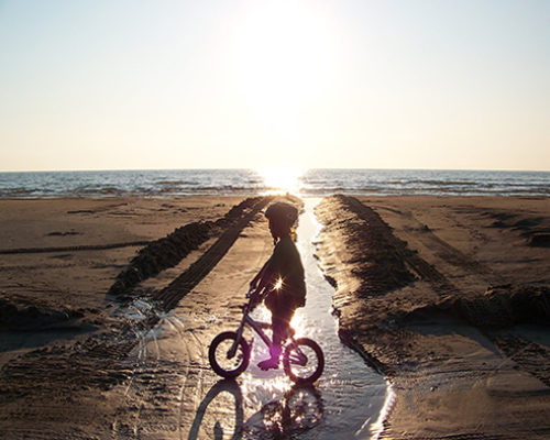 Child on bike